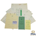 1966 Masters Items - Badge, Spec Guide, Records Pamphlet & Booklet, Pairing Sheets, & Misc Correspondence