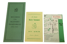1966 Masters Items - Badge, Spec Guide, Records Pamphlet & Booklet, Pairing Sheets, & Misc Correspondence