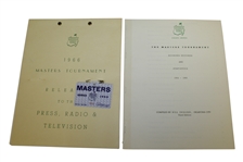 1966 Masters Items - Badge, Spec Guide, Records Pamphlet & Booklet, Pairing Sheets, & Misc Correspondence