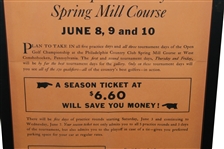 1939 US Open Championship at Philadelphia Country Club Ticket Poster - Byron Nelson Winner 15 x 24