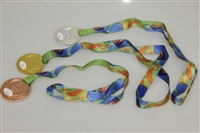 Justin Rose, Stenson, & Kuchar Signed Replica Olympic Gold, Silver, & Bronze Medals ALL JSA