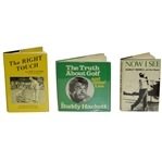 Buddy Hackett & Two Blind Golfers Lazaro & Charley Boswell Signed Golf Books JSA ALOA