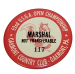 1962 US Open at Oakmont Country Club Marshal Badge #117 - Nicklaus First Major Win!
