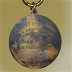1927 District of Columbia Golf Championship Third Place Medal Won by M.R. Page Hufty