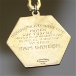 1915 Indianapolis Country Club Mayer Cup Trophy Winners  10 K Medal Won by Sam Garber