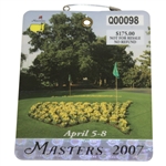 2007 Masters Tournament Series Badge #Q00098 - Zach Johnson Wins Green Jacket!