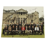 Multi-Signed Open Champions in front of the R&A Clubhouse Photo JSA ALOA