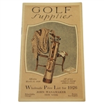 1926 Golf Supplier Wanamaker Price List Catalog/Booklet