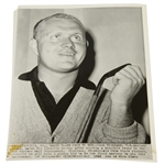Jack Nicklaus April 12, 1960 Wire Photo At Masters After Shooting 66 - 20yrs Old