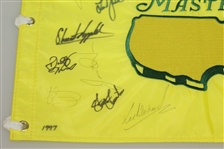 1997 Masters Flag (Seldom Seen, 1 Year Style) Signed by Players From That Year's Field JSA FULL #Z47550