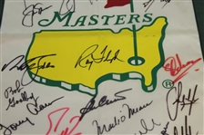  25 Masters Champs Signed Garden Flag with Spieth, Nicklaus, Mickelson, Ford, & others JSA ALOA