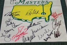  25 Masters Champs Signed Garden Flag with Spieth, Nicklaus, Mickelson, Ford, & others JSA ALOA