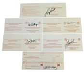Six Signed US Senior Open Official Scorecards - 1992, 1994-1997, & 1999 JSA ALOA