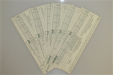 Six Official 1988 US Open at The Country Club (Brookline) Scorecards