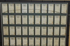 Full Set of 50 Marsuma Co. Tobacco Cards - Complete - Framed