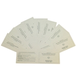 Nine Official 1992 US Open at Pebble Beach Golf Links Scorecards