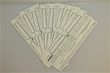 Nine Official 1992 US Open at Pebble Beach Golf Links Scorecards
