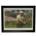 Ray Floyd Signed 1986 US Open at Shinnecock Martin Print - Framed JSA ALOA