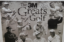 Nicklaus, Floyd, Player, & others Signed 2014 Insperity Inv. Matted Poster JSA ALOA