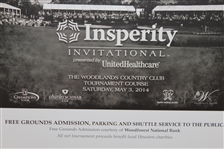 Nicklaus, Floyd, Player, & others Signed 2014 Insperity Inv. Matted Poster JSA ALOA