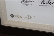 Ray Floyd's USA Ryder Cup 'America's Captains' Signed Giclee Gifted By PGA - Framed JSA ALOA