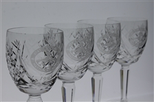 1992 AT&T Pebble Beach Pro-Am Winners Crystal Glasses(4) from Team Champion Robert Floyd