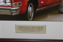 Arnold Palmer 'Four Time Masters Champion' with Cadillac at Augusta National - 1973 - Framed