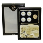 Arnold Palmer Signed 50th at The Masters Commemorative Box with Coin & Balls JSA #T67574