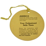 1935 Augusta National Inv. (Masters) First Round Ticket #631 with Original String - A Beauty