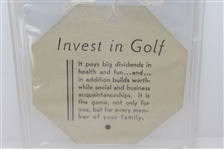 1937 Augusta National Inv. (Masters) Fourth Round Ticket #3946 with Original String