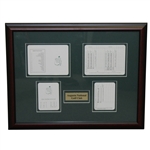 Augusta National Golf Club Course & Par 3 Scorecards - Framed