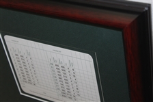 Augusta National Golf Club Course & Par 3 Scorecards - Framed