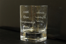 Assosorted Golf Themed Desk Decorations And A 118th Open Championship Shot Glass