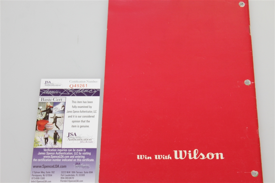 Arnold Palmer (Endorser) Signed 1959 Wilson Catalog Cover - Full Booklet JSA #Q49261