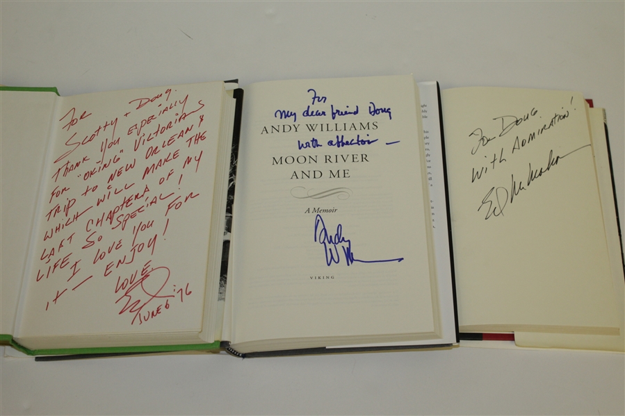 Andy Williams & Two Ed McMahaon Signed Books to Doug Sanders JSA ALOA