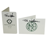 Tom Watson Signed Muirfield Village GC & Kansas City Country Club Scorecards JSA ALOA