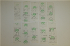 Twenty Ben Hogan Signed Shady Oaks Member Checks JSA ALOA