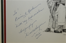 Walter Hagen Signed with Long Inscription Framed Print JSA ALOA