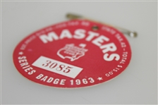 1963 Masters Tournament Series Badge - Nicklaus First Masters Win