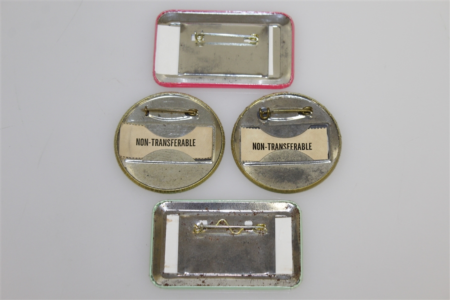 1970, 1976, 1990 & 1993 Masters Tournament Credential Badges