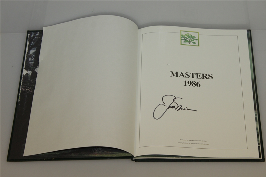 1986 Masters Tournament Annual Book - Signed By Winner Jack Nicklaus JSA ALOA