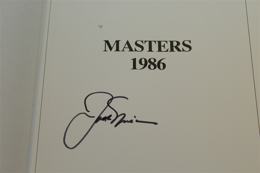 1986 Masters Tournament Annual Book - Signed By Winner Jack Nicklaus JSA ALOA