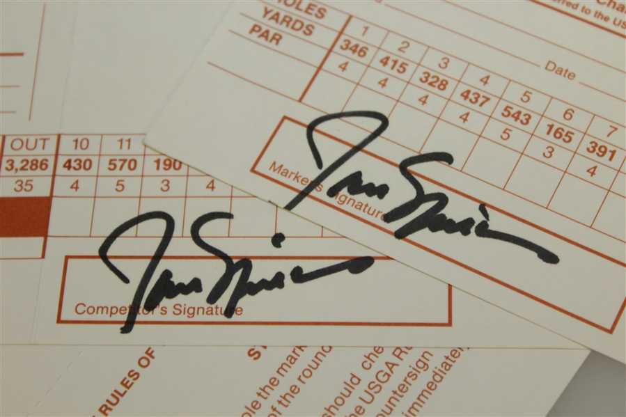 Jack Nicklaus Signed 1993 US Senior Open Championship at Cherry Hills Scorecards - Victory JSA ALOA