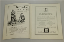 1931 PGA Championship Program - Wannamoisett CC - Tom Creavy Winner