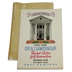 1941 US Open Championship at Colonial CC Program - Craig Wood Winner