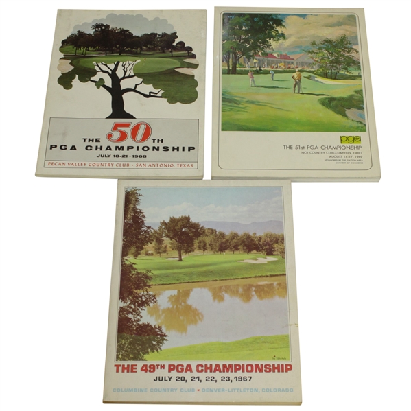 PGA Championship Programs - 1967, 1968 & 1969 - Janurary, Boros & Floyd Victories