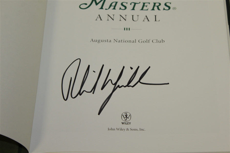 Phil Mickelson Signed 2004 Masters Tournament Annual Book JSA ALOA