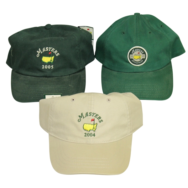 Masters Tournament Green & Khaki Slouch Hats - 2004 & 2005