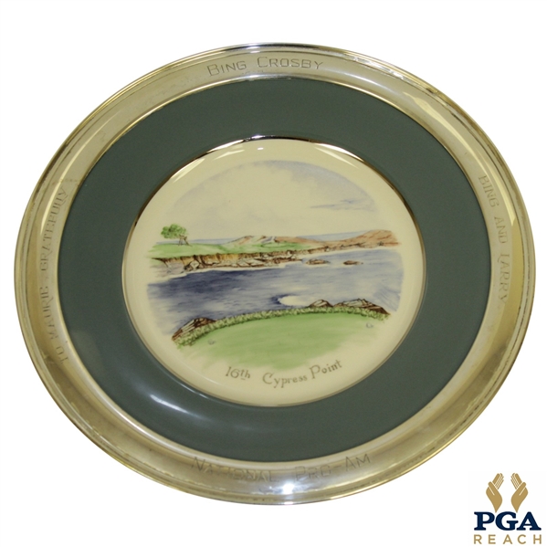 Bing Crosby Pro-Am Pebble Beach 16th at Cypress Point Plate - Engraved & Gifted to Maurie