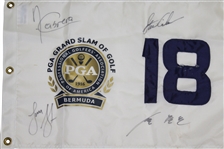 Cabrera, Glover, Cink & Yang Signed 2009 PGA Grand Slam of Golf Flag JSA ALOA